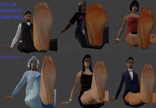 GTA SA Barefeet Skin Pack 5