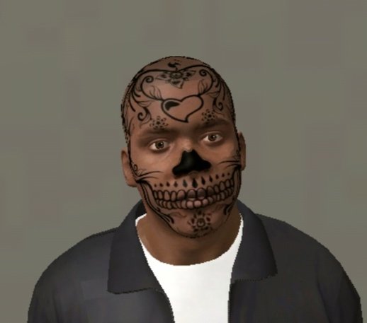 Franklin Player Face Tattoo