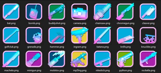 Hotline Miami HUD Weapon Icons