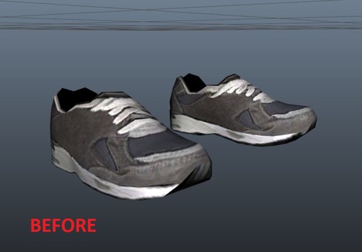 Upscaled Shoe Textures For Niko