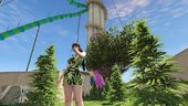 Weed plants on Jantsuu Tower [YMAP]