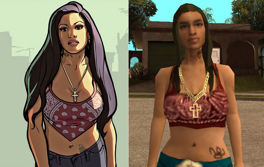 GTA San Andreas Artwork Woman Model