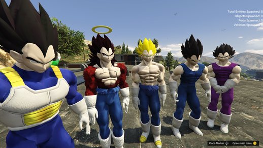 Dragon Ball Z - VEGETA - Regular & Battle Damage - retexture