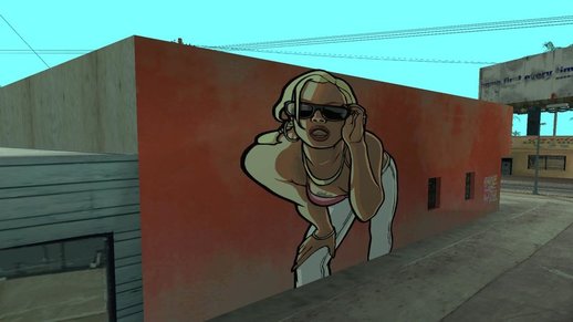 San Andreas Artwork Girls Mural