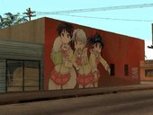 Mural Yashahime X Nichijou (Reuploaded)