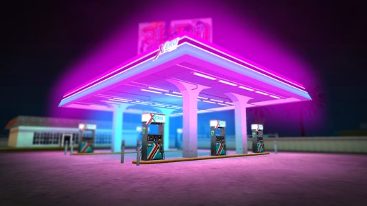 LV Gas Station Neon Light