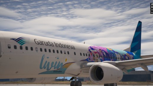 GARUDA INDONESIA MANDIRI LIVIN LIVERY PK-GFI