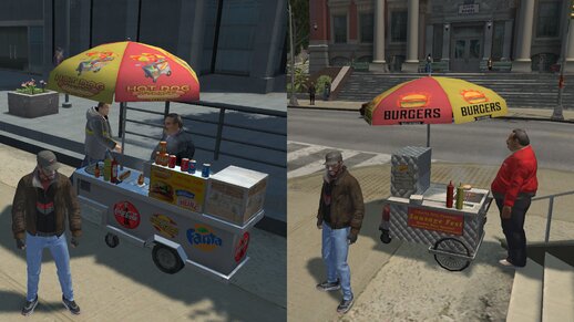 Simple HOTDOG & BURGERS Stand