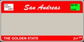 Nevada and San Andreas License Plates