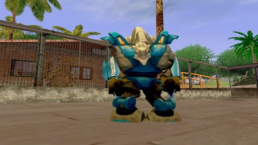 Skin Malphite Mecha Azul de League of Legends