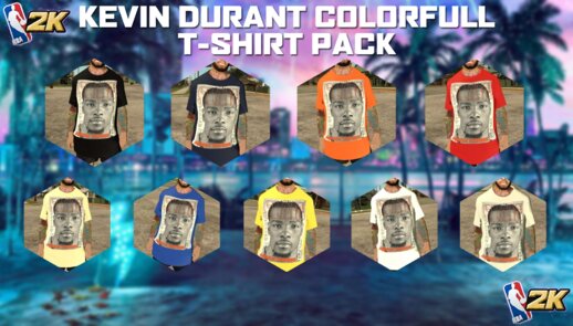 Kevin Durant Colorfull T-Shirt Pack