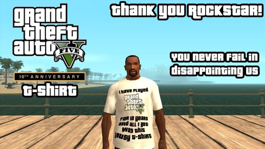 GTA V 10th Anniversary T-Shirt for CJ 