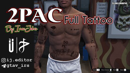 2 PAC FULL TATTOO