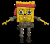 Bob Esponja tipo Rambo militar