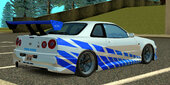 1999 Nissan Skyline GT-R R34 (DomesticMango) for Mobile