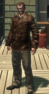 Luis' Leather Coat Outfit For Niko