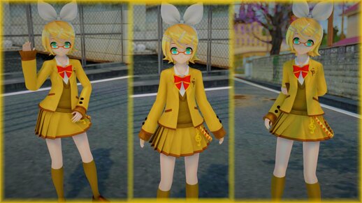 PDFT Kagamine Rin School Outfit