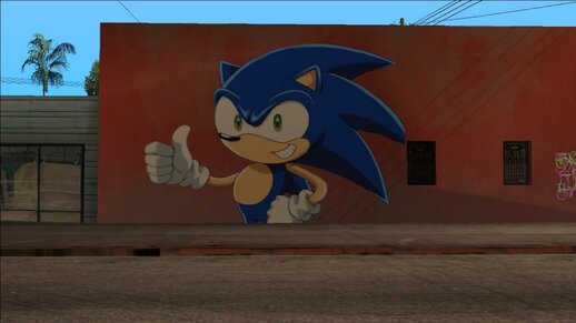 Mural Anime Sonic