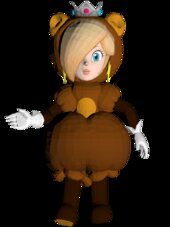 Rosalina Tanooki Cafe Suit o con traje mapache tanuki cafe de Super Mario 3D World de Wii U