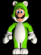 Luigi Cat Suit o con traje de gato de Super Mario 3D World de Wii U