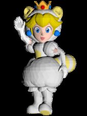 Peach Tanooki Blanco Suit o con traje mapache tanuki Blanco de Super Mario 3D World de Wii U