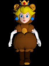 Peach Tanooki Cafe Suit o con traje mapache tanuki cafe de Super Mario 3D World de Wii U