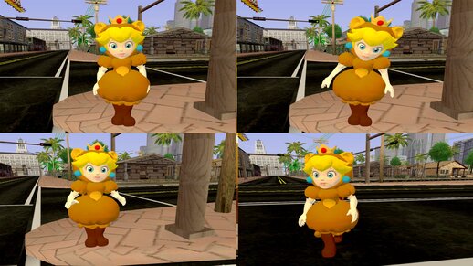 Peach Tanooki Cafe Suit o con traje mapache tanuki cafe de Super Mario 3D World de Wii U