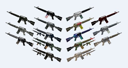 SA Style M4 Texture Pack (around 15 new designs)