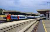 Israel Railways 1990 Paint Scheme Single Decker Passenger Train