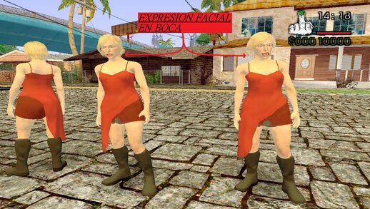 Alice Herida de RESIDENT EVIL HUESPED MALDITO de 2002 PORTEADA DE RESIDENT EVIL 3 REMAKE CON EXPRESIONES FACIALES EN BOCA