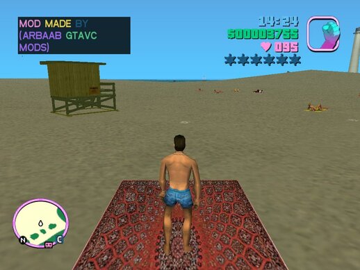 Sunbathing In OceanBeach For GTA Vice City