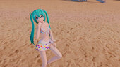 PDFT Hatsune Miku Polka Dot Bikini + Animated Face