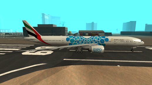 Emirates Boeing 777-31HER A6-EPK Expo 2020 Blue Livery