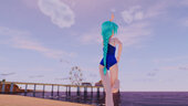 PDFT Hatsune Miku Racing Swimsuit + Animated Face