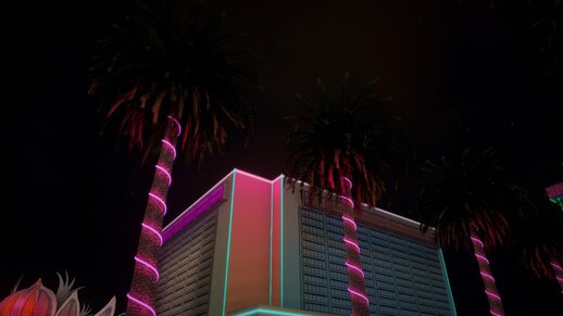 SA09 GTA V Neon Palms adapted to Wind Shader