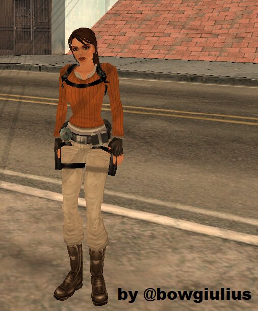 Tomb Raider Legend: Lara Winter Blue + Orange (No Coat)