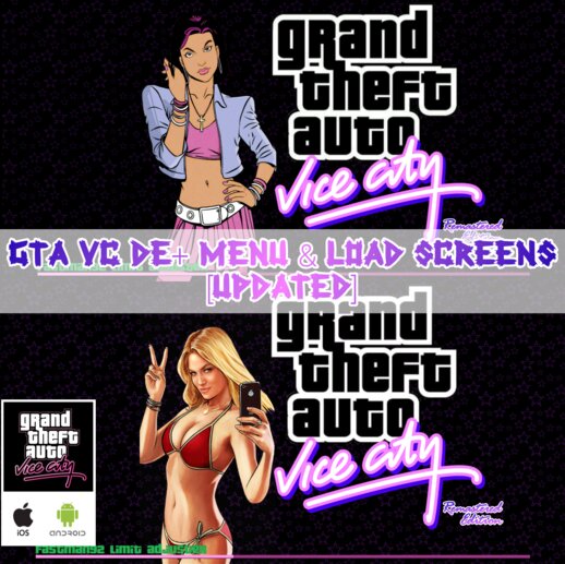 GTA VC DE+ Menu and Load Screens [Updated] for Mobile