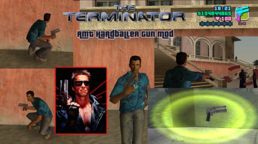 The Terminator AMT Hardballer Gun Mod